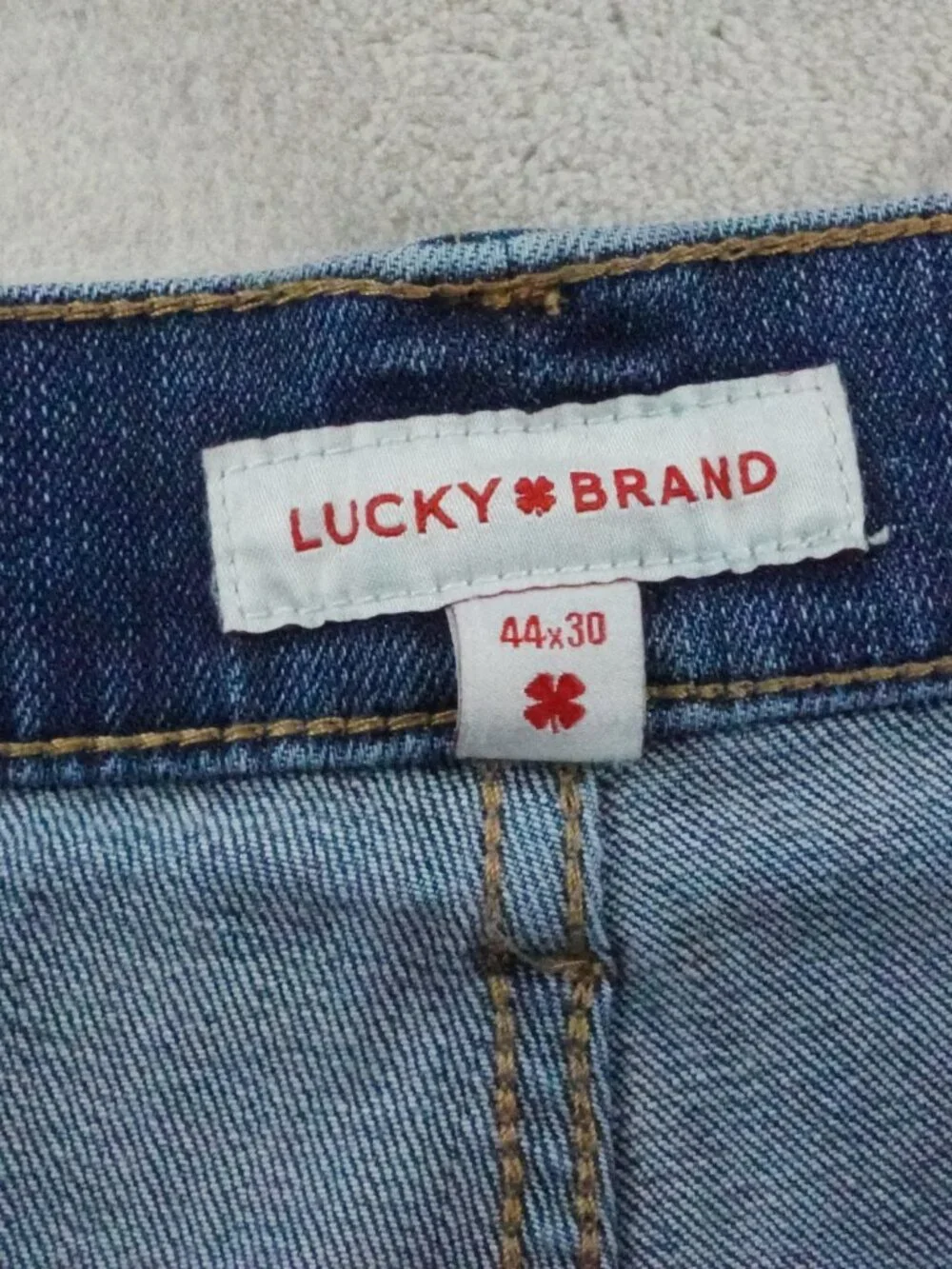 Lucky Brand Athletic Taper Jean Mens 44x25 Blue Stretch Denim